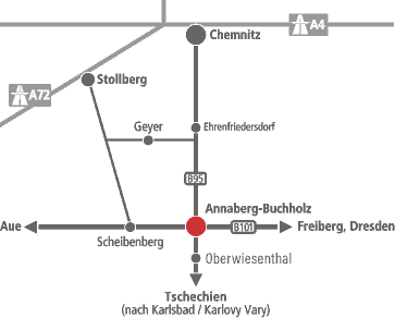 Lage der Stadt Annaberg